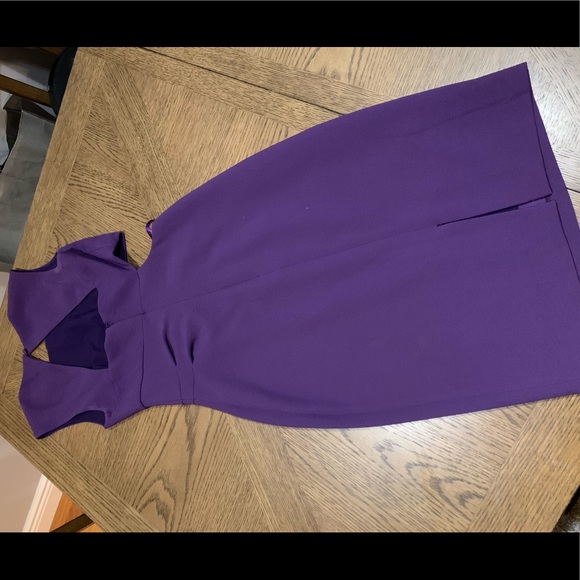 BCBGMAXAZRIA Dress Purple Sleeveless Cutout - Picture 4 of 6